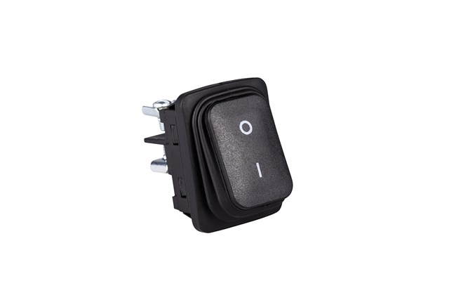 30*22mm Black Body 2NO w/o Illumination with Screw (0-I) Marked Black A54 Series Rocker Switch